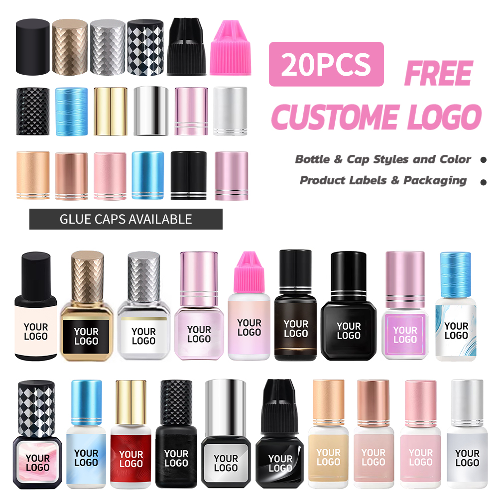 Eyelash Extension Logo - 20PCS โลโก้ที่กําหนดเอง 0.1-2 วินาที Quick DRY