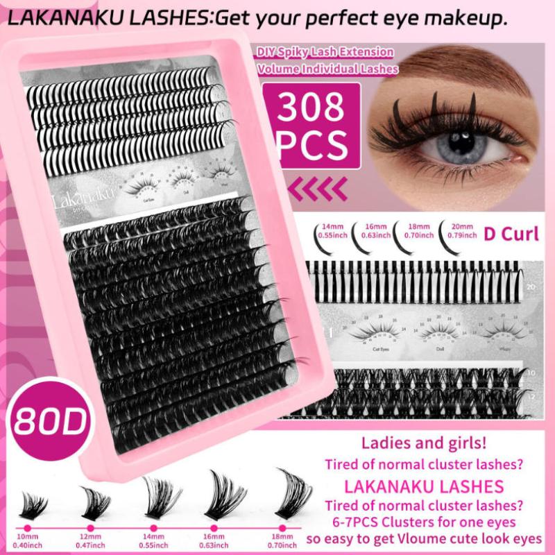 Lash Fan Volume - ชุดต่อขนตา DIY แบบเส้นต่อเส้น 1 ชุด ขนตาปลอมแบบหนาฟูเป็นช่อๆ