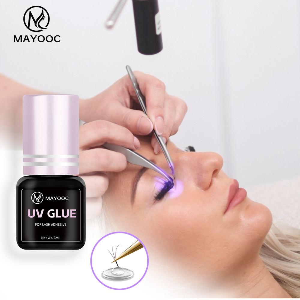 Eyelash Extension Logo - MAYOOC แห้งเร็ว 0.1S UV Eyelash กาวกาวขนตา