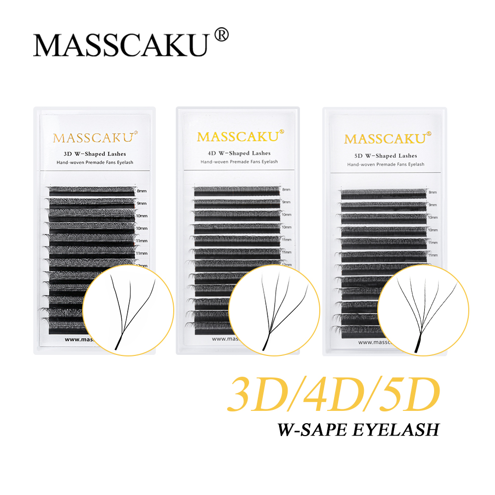 Eyelash Extension Logo - ฉลากส่วนตัว Masscaku W สไตล์ขนตา 3D/4D/5D/6D Premade