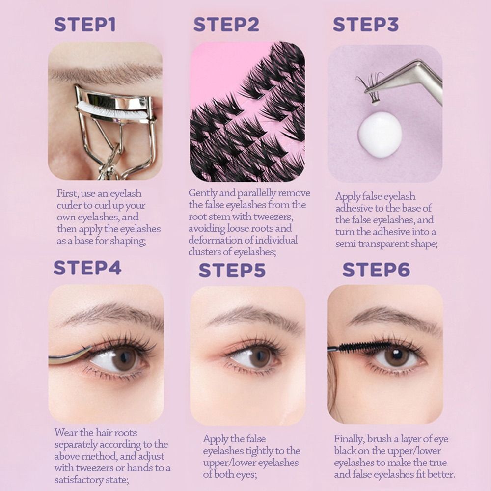 Eyelash Extension Wispy Look - ขนตาปลอมแบบธรรมชาติ 12 แถว สไตล์ Wispy ชุดต่อขนตา