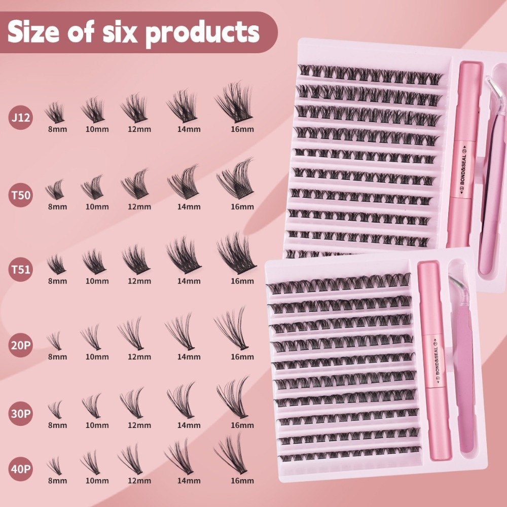 Eyelash Extension Wispy Look - ขนตาปลอมคุณภาพสูงแบบติดกาว ดีไซน์เป็นช่อ ให้ลุคธรรมชาติ แบบเส้นเส้นเรียงตัวสวย สำหรับต่อขนตาด้วยตัวเอง