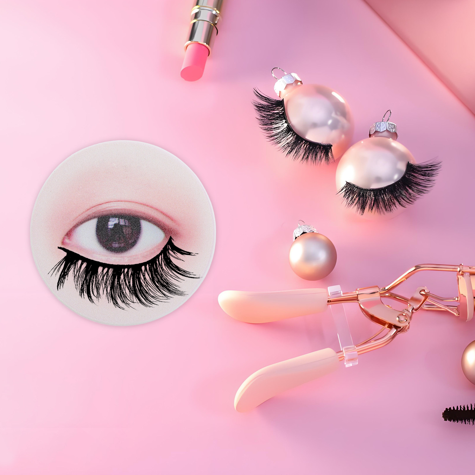 Eyelash Extension Eyelash - แผ่นฝึกต่อขนตา 3 ชิ้น สีดำ ชุดฝึกต่อขนตาแบบใช้ซ้ำได้ อุปกรณ์แสดงผลสำหรับร้านเสริมสวย