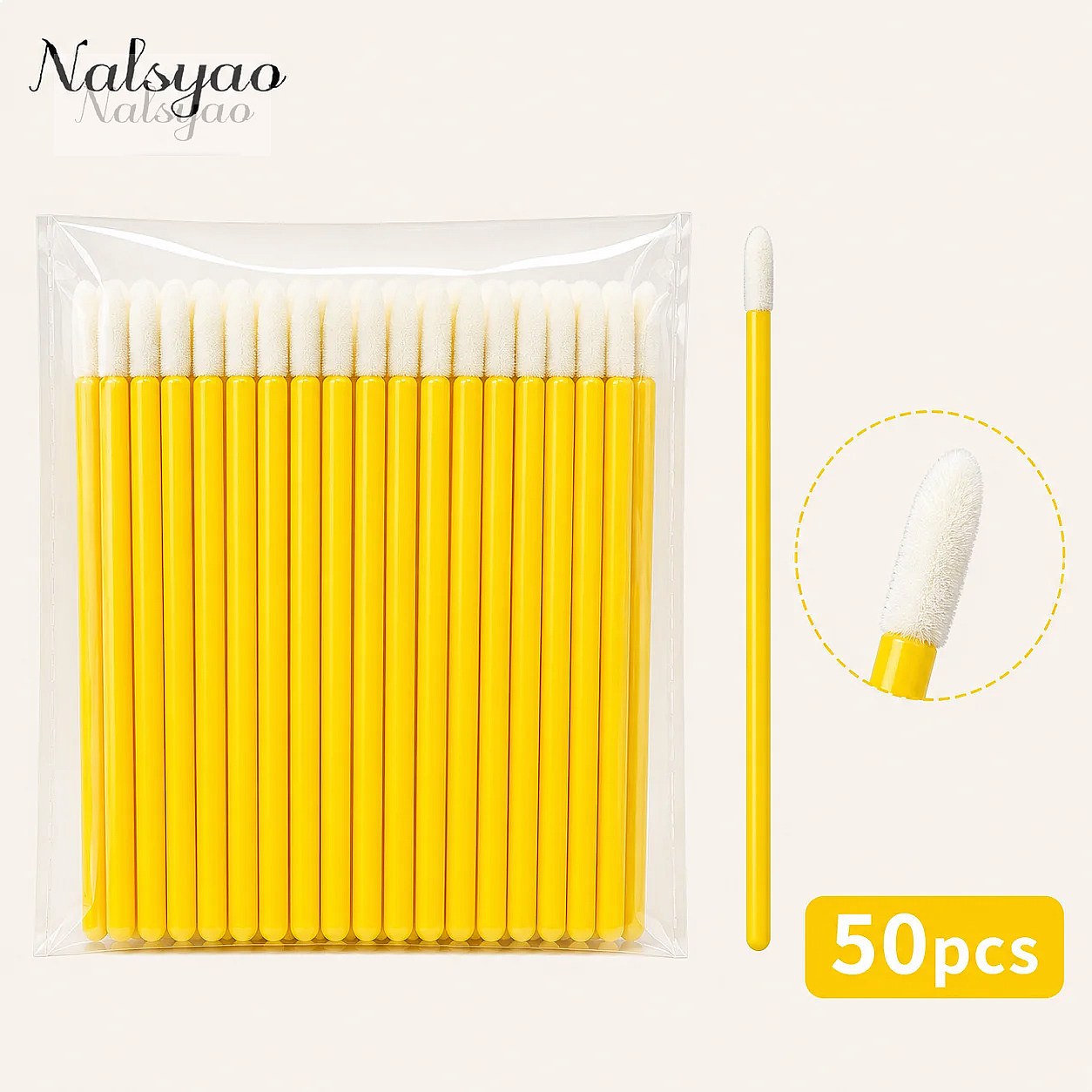 Eyelash Extension Eyelash - 50/500 ชิ้น แปรงปัดมาสคาร่าแบบใช้แล้วทิ้ง แปรงปัดลิปสติก แปรงต่อขนตา อุปกรณ์แต่งหน้า