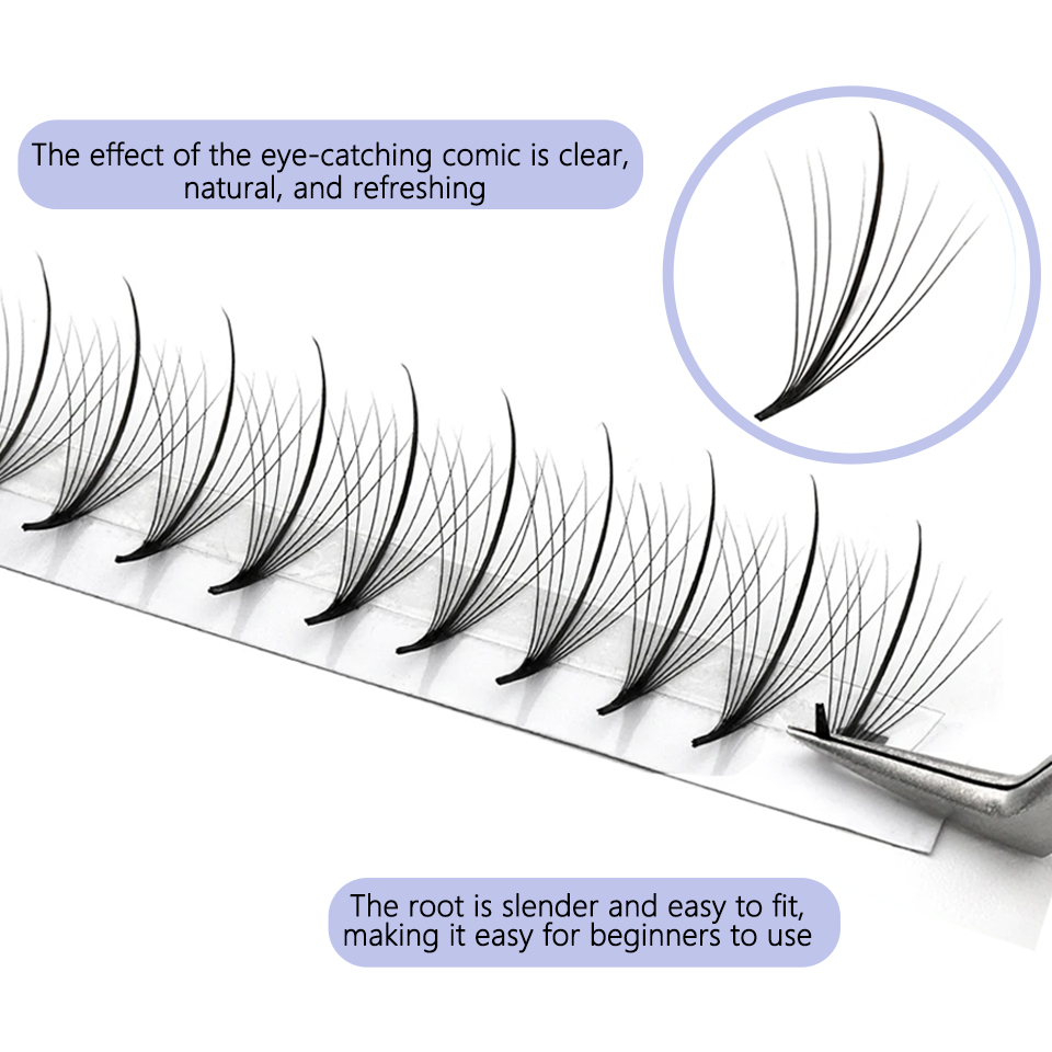 ขนตาปลอม AGUUD แบบปลายแหลม 3D/ - Eyelash Extension Maps บทวิจารณ์และราคา