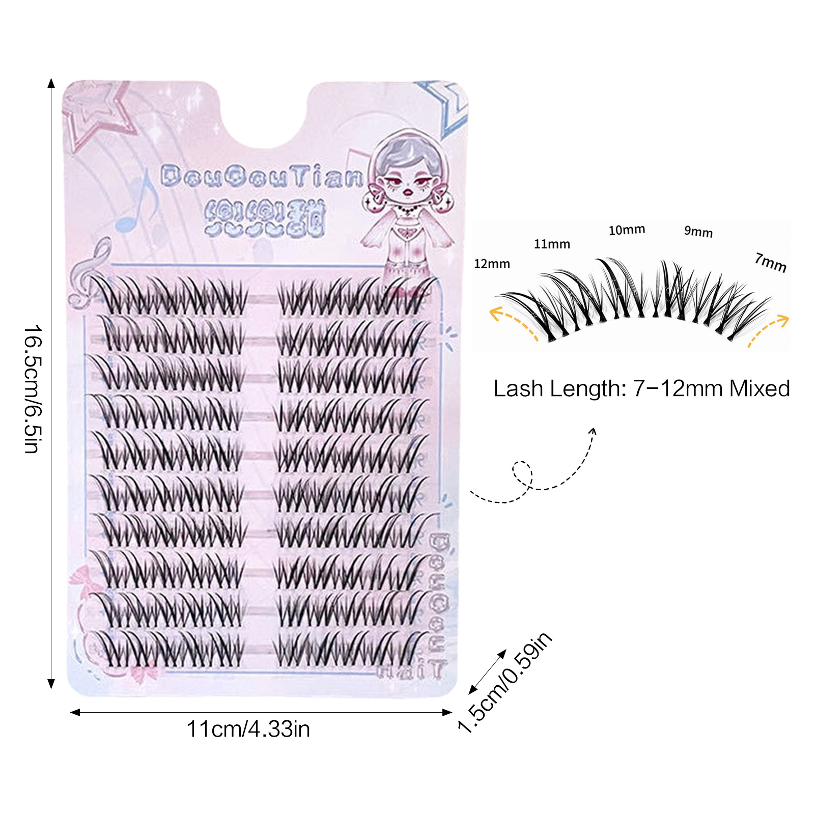 ขนตาปลอมแบบฟ็อกซ์ 7-12 มม. ควา - Eyelash Extension Fox Eye บทวิจารณ์และราคา