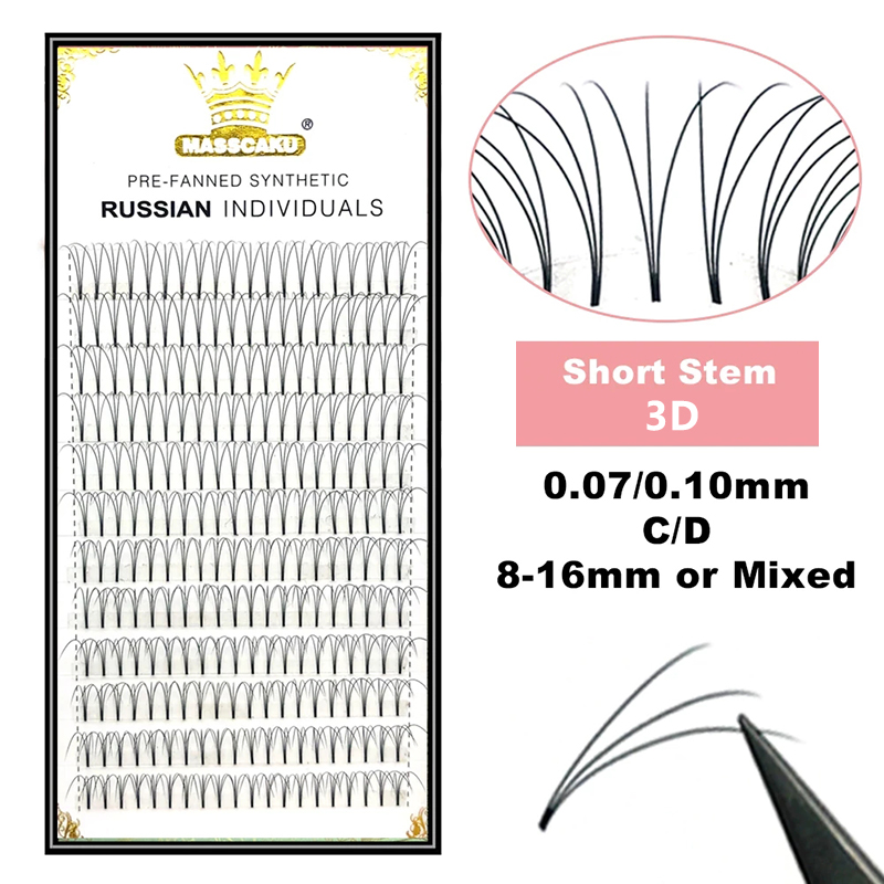 MASSCAKU Premade รัสเซียสั้นขน - Eyelash Extension Review บทวิจารณ์และราคา