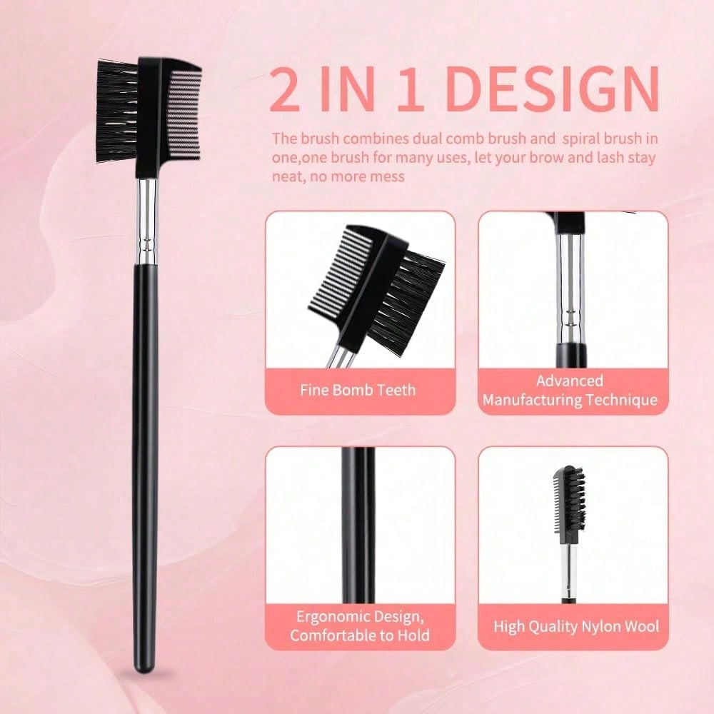 หวีขนตาและแปรงเขียนคิ้ว 2-in-1 - Eyelash Extension Eyelash บทวิจารณ์และราคา