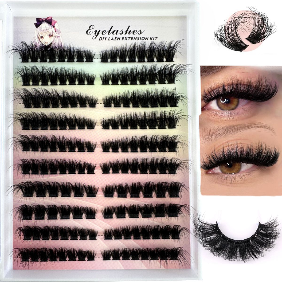 Left+Right Eye Lash Extension  - Eyelash Extension Fox Eye บทวิจารณ์และราคา
