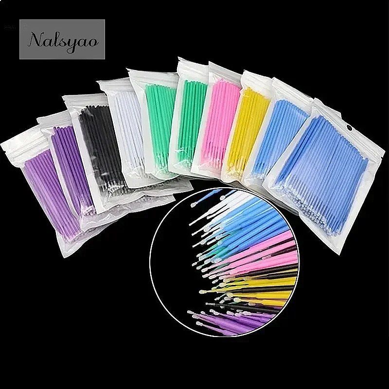 ไมโครคอตตอนสวอบ 100 ชิ้น แปรงท - Eyelash Extension Cleaning บทวิจารณ์และราคา