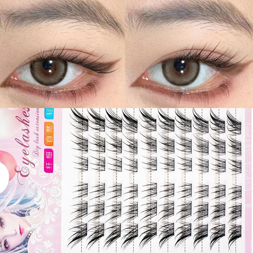 ขนตาปลอมแบบกลุ่ม 3 มิติ ทรงแคท - Eyelash Extension Fox Eye บทวิจารณ์และราคา