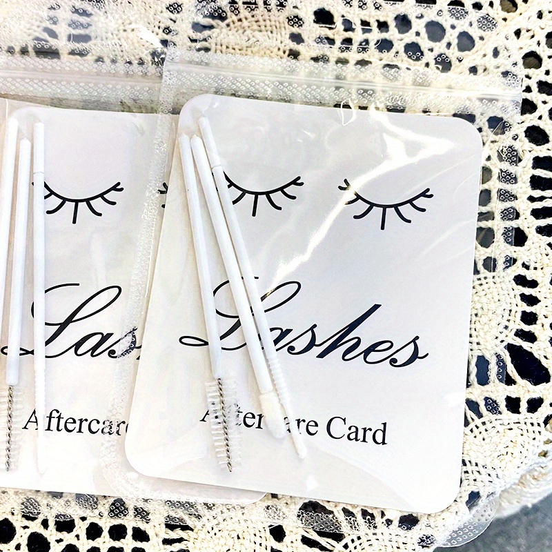 ชุดดูแลขนตา 12 ชิ้นสำหรับลูกค้ - Eyelash Extension Logo บทวิจารณ์และราคา