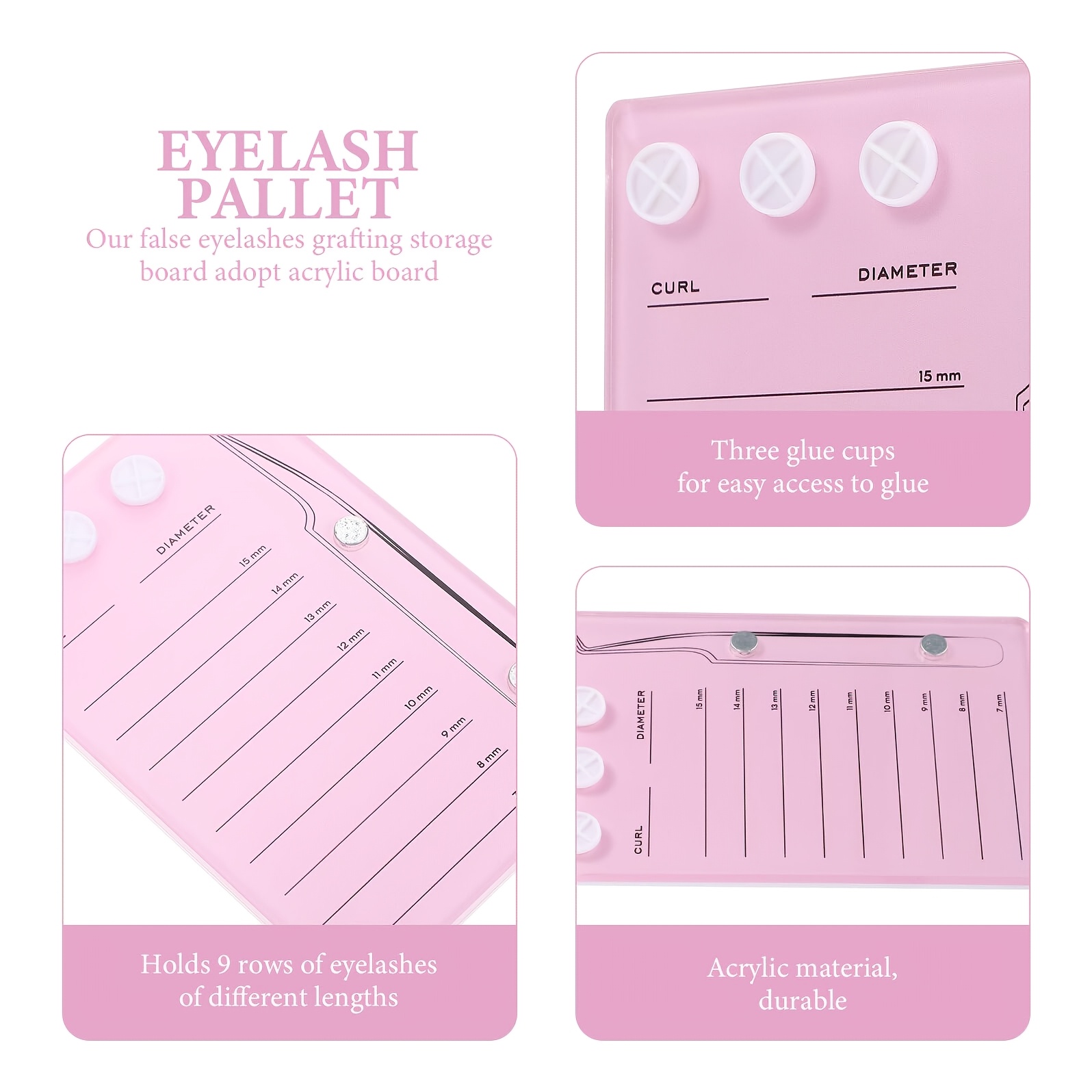 ถาดอะคริลิคแม่เหล็กสำหรับต่อขน - Eyelash Extension Menu บทวิจารณ์และราคา