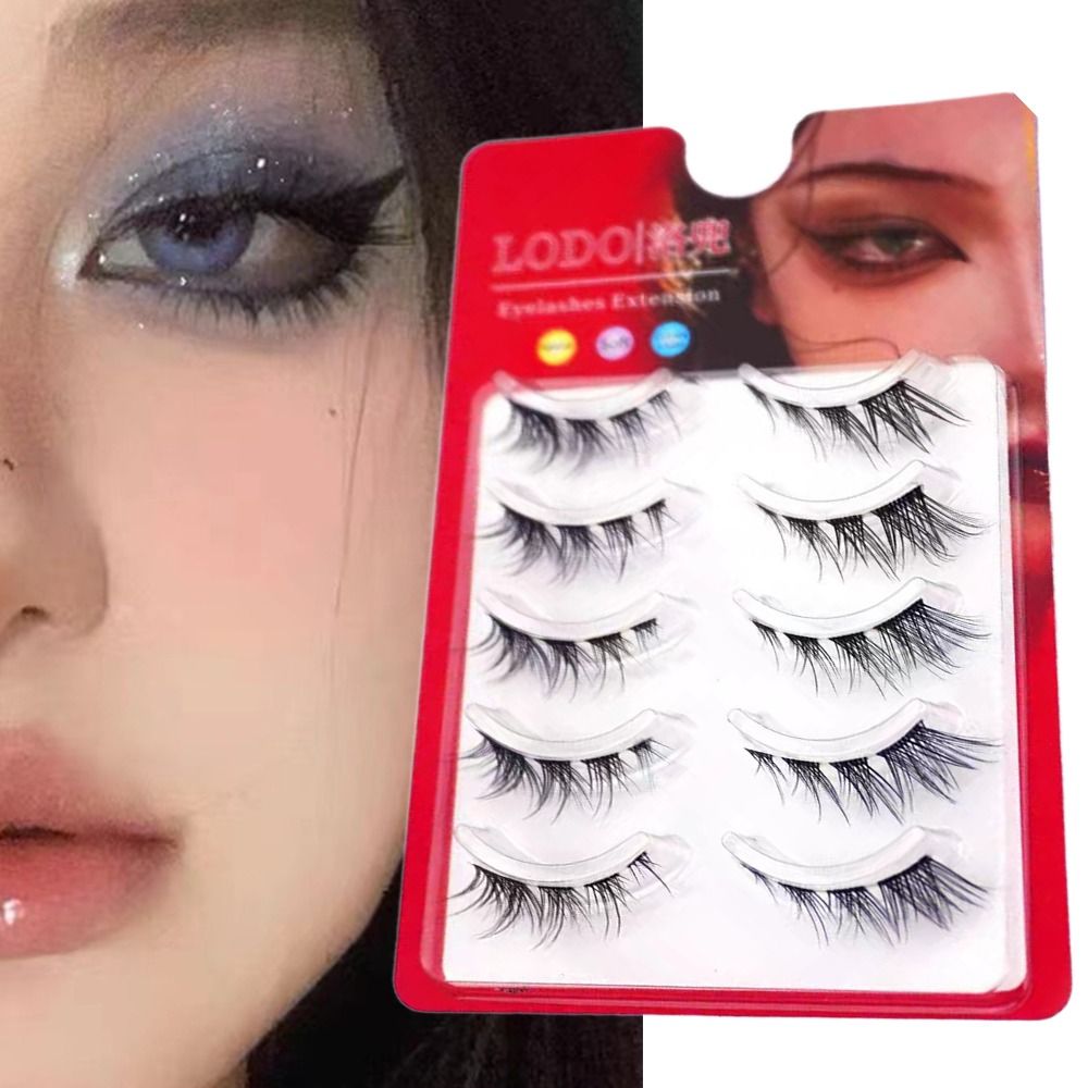 ขนตาปลอม 5 คู่ แบบยาว โค้งงอนเ - Eyelash Extension Fox Eye บทวิจารณ์และราคา