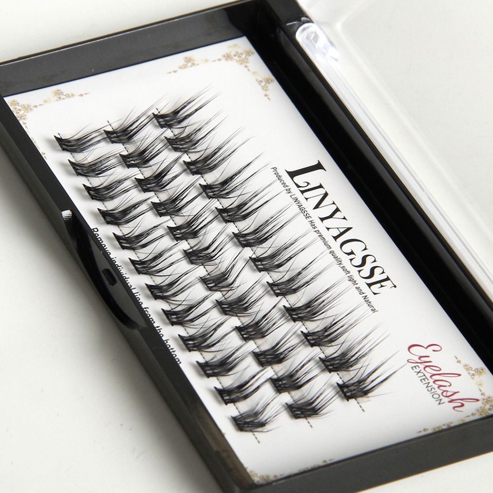 ขนตาปลอมแบบเส้นต่อเส้น L Curl  - Eyelash Extension Wispy Look บทวิจารณ์และราคา