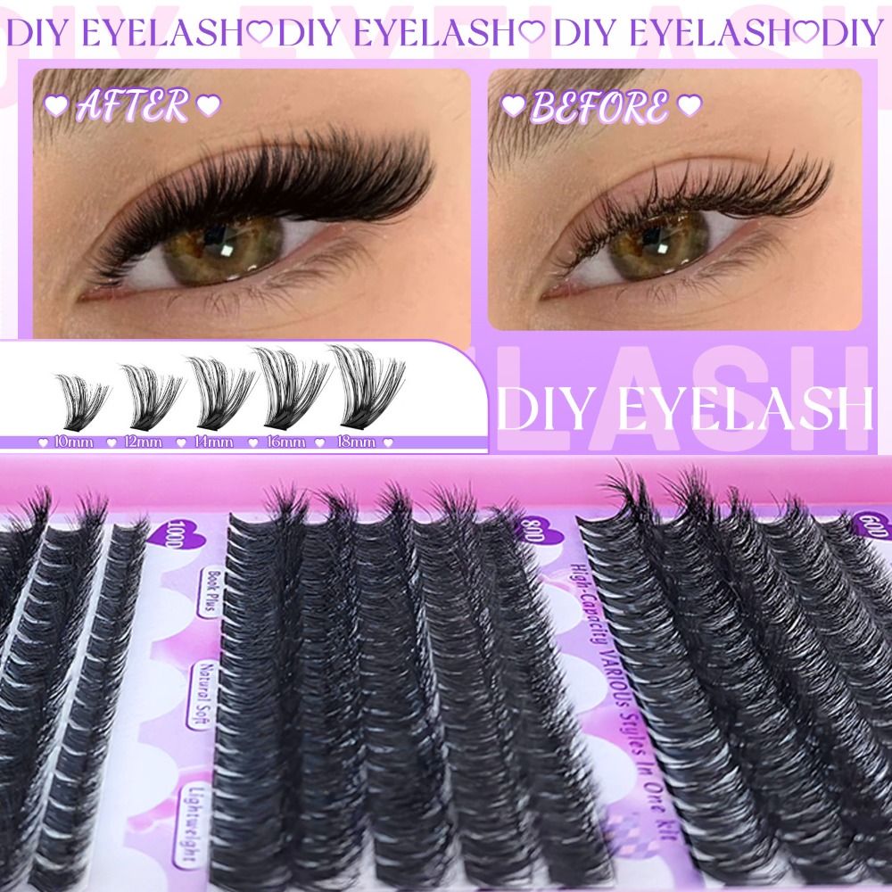 ขนตาปลอมแบบติดกาวและซีล ความยา - Eyelash Extension Wispy Look บทวิจารณ์และราคา