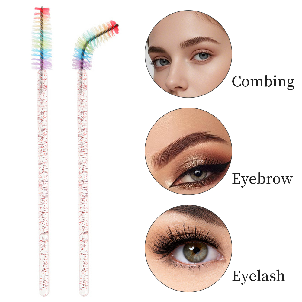 แปรงแต่งขนตาคริสตัลสีรุ้ง 50 ช - Eyelash Extension Review บทวิจารณ์และราคา