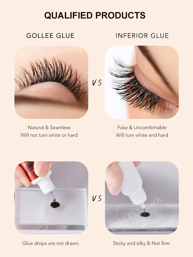 กาวตัวต่อขนตาสีใส Gollee กาวตั - Eyelash Extension Or Extensions บทวิจารณ์และราคา