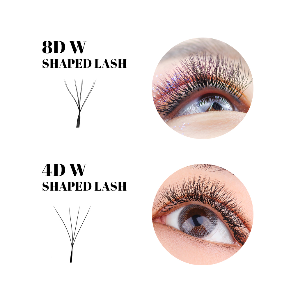 ขนตาปลอม FADVAN รูปทรง W แบบสอ - Eyelash Extension Double Lash บทวิจารณ์และราคา