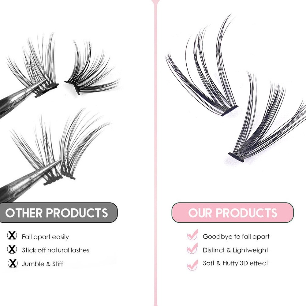 ขนตาปลอมแบบธรรมชาติ ความยาว 8- - Eyelash Extension Wispy Look บทวิจารณ์และราคา