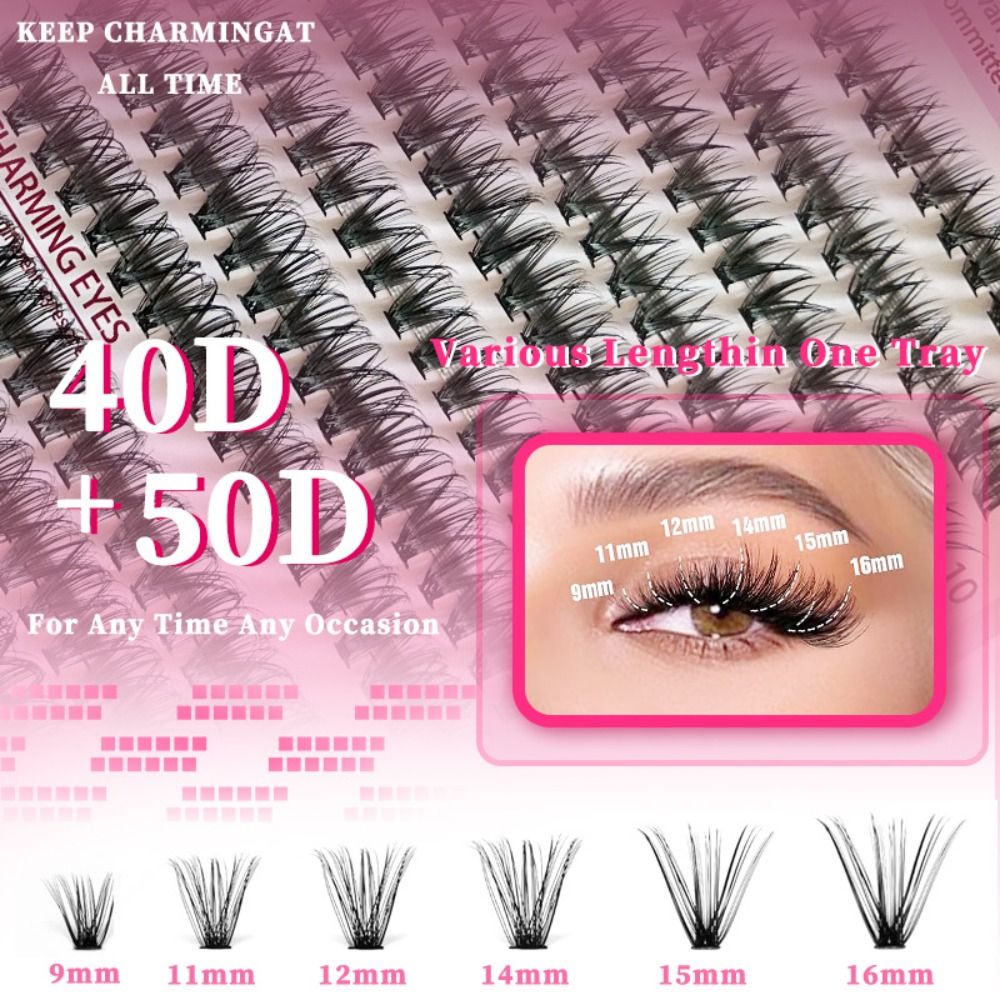 ขนตาปลอมความยาว 9-16 มม. แบบ 3 - Eyelash Extension Wispy Look บทวิจารณ์และราคา