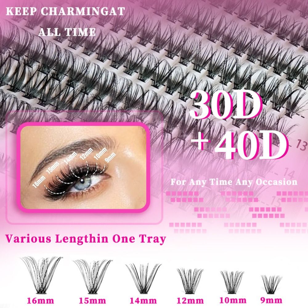 ขนตาปลอมความยาว 9-16 มม. แบบ 3 - Eyelash Extension Wispy Look บทวิจารณ์และราคา