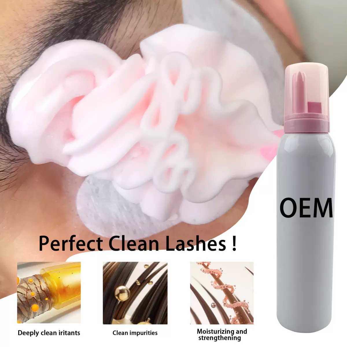 โรงงานขายส่ง Custom100ml วิปปิ - Eyelash Extension Logo บทวิจารณ์และราคา