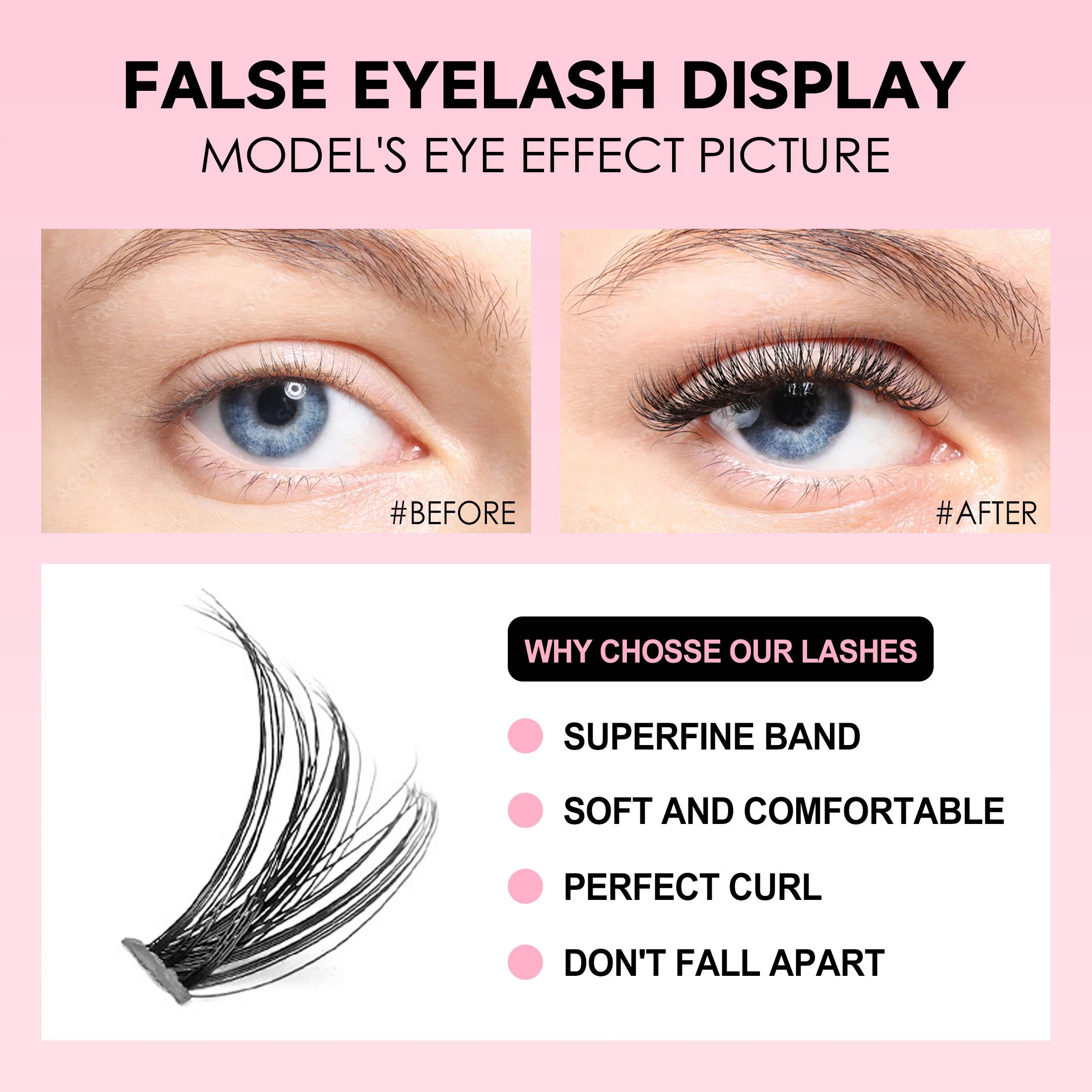 ชุดขนตาที่ต่อขนตาแบบทำมือ200ชิ - Eyelash Extension Maps บทวิจารณ์และราคา