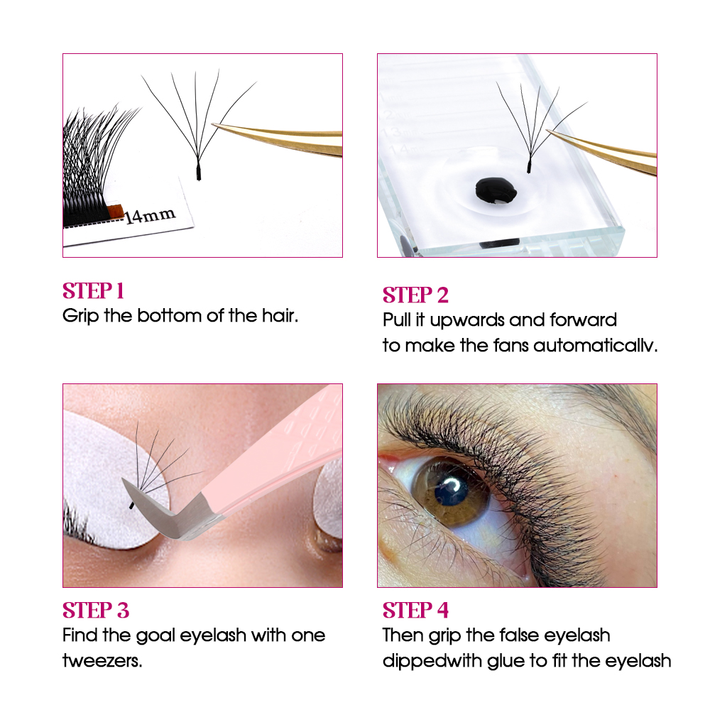 ขนตาปลอม Fadvan 5D รูปทรง W สี - Eyelash Extension Logo บทวิจารณ์และราคา